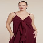 Tie-Front Ruffle Duster image number null