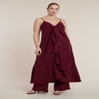 Tie-Front Ruffle Duster image number null