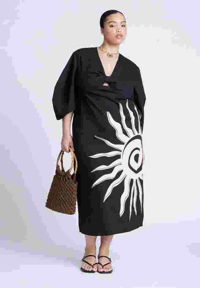 Twist Detail Printed Column Dress image number 2