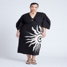 Twist Detail Printed Column Dress image number null