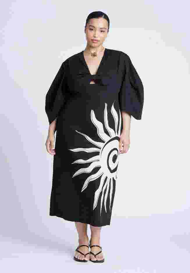 Twist Detail Printed Column Dress image number 0