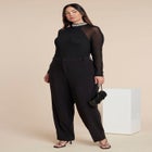 Embellished Top With Sheer Sleeves image number null