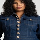 Gold Hardware Denim Jumpsuit image number null