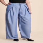 Pleat Detail Trouser With Long Belt image number null