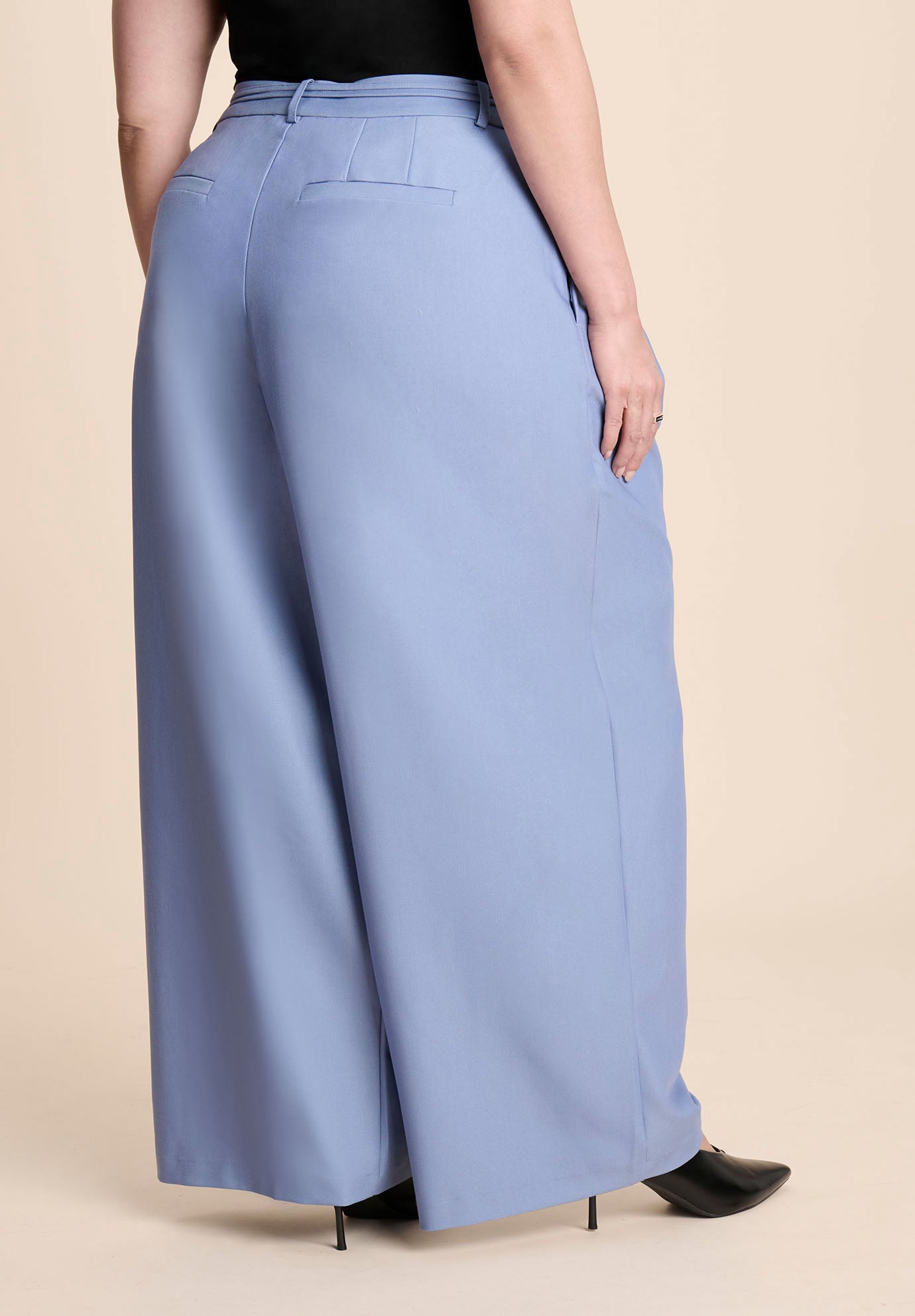 Pleat Detail Trouser With Long Belt image number 2