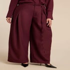 Pleat Detail Trouser With Long Belt image number null