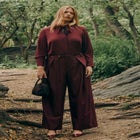 Pleat Detail Trouser With Long Belt image number null