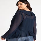 Ruffle Trim Blouse image number null