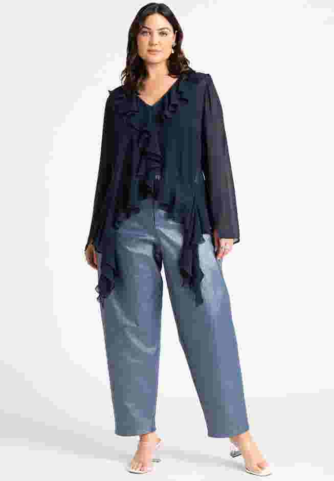 Ruffle Trim Blouse image number 3