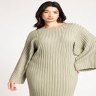 Wide Sleeve Maxi Sweater Dress image number null