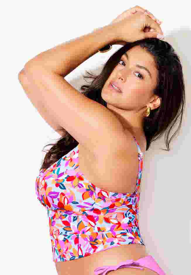 Essential Cropped Tankini Top image number 3