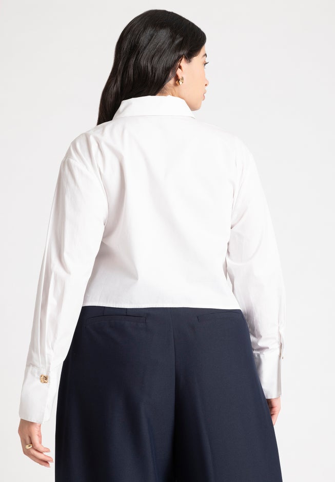 Cropped Collared Shirt image number null