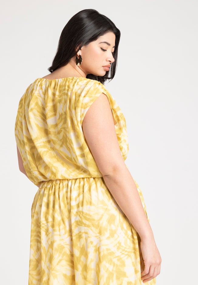 Shirred High-Low Crop Top image number null