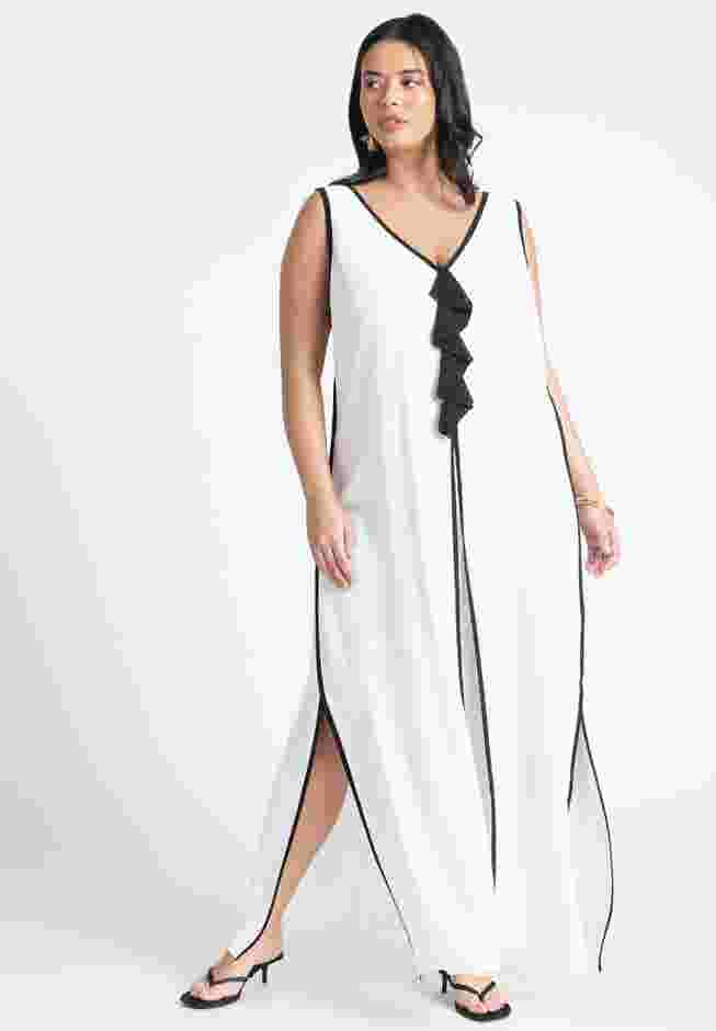 V Neck Gauze Maxi Dress image number 0