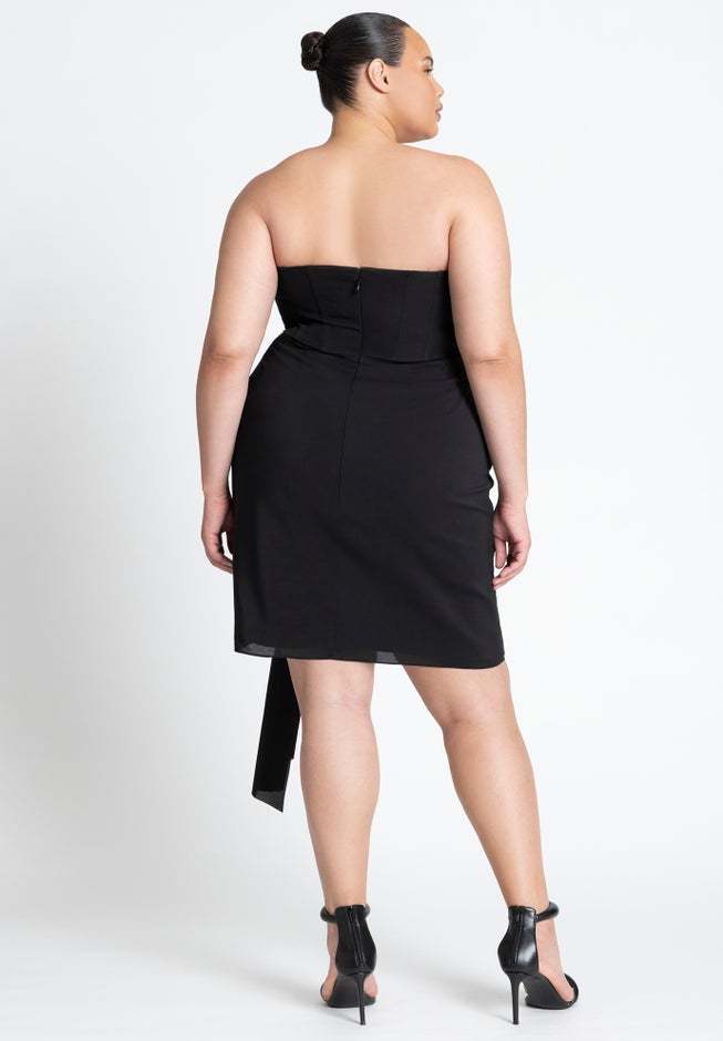 Rosette Sash Mini Dress image number null