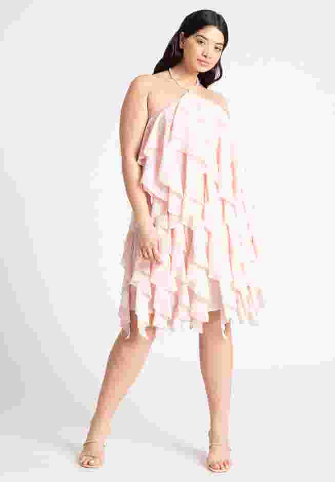 Ruffle Halter Neck Mini Dress image number 1