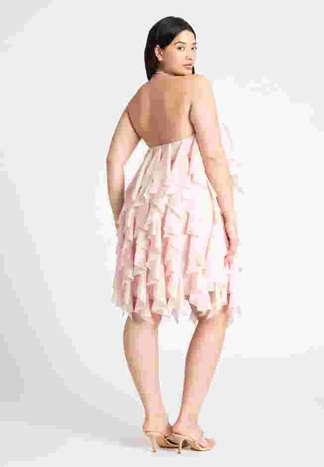 Ruffle Halter Neck Mini Dress image number 2