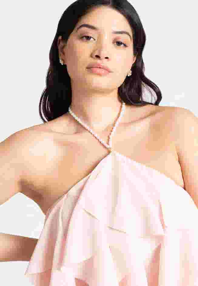Ruffle Halter Neck Mini Dress image number 4