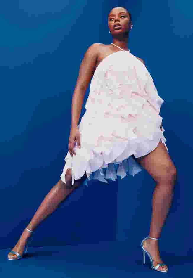Ruffle Halter Neck Mini Dress image number 0