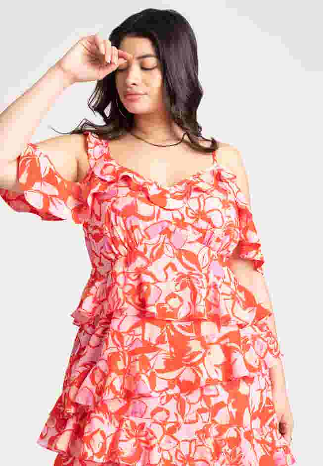 Asym Ruffle Maxi Dress image number 2