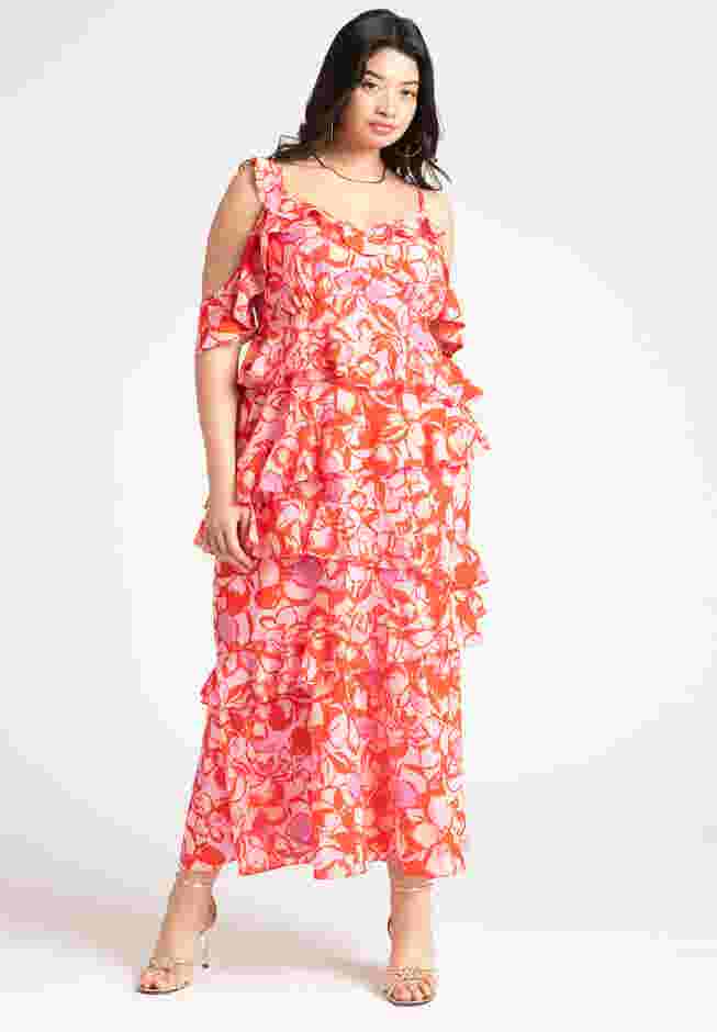 Asym Ruffle Maxi Dress image number 0