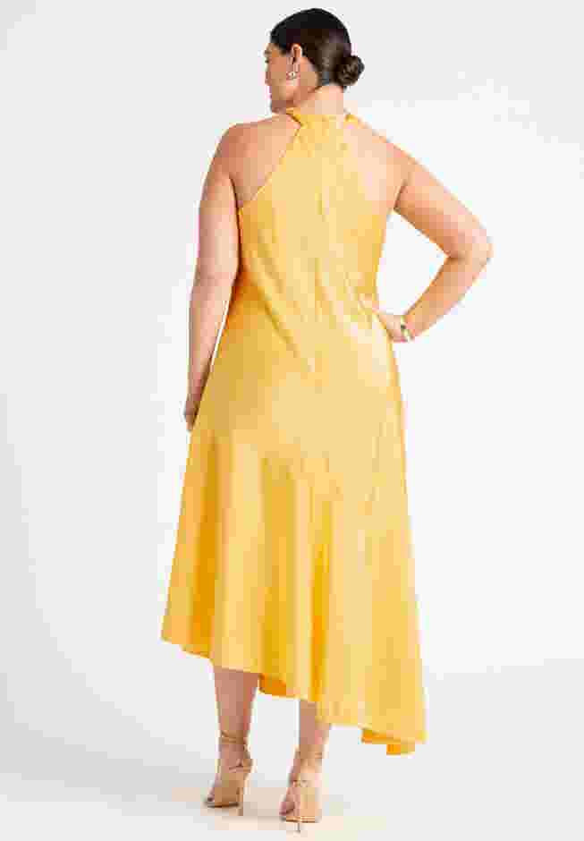 Twisted Neck Satin Maxi Dress image number 2