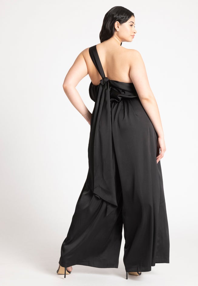 Tie Detail Satin Jumpsuit image number null