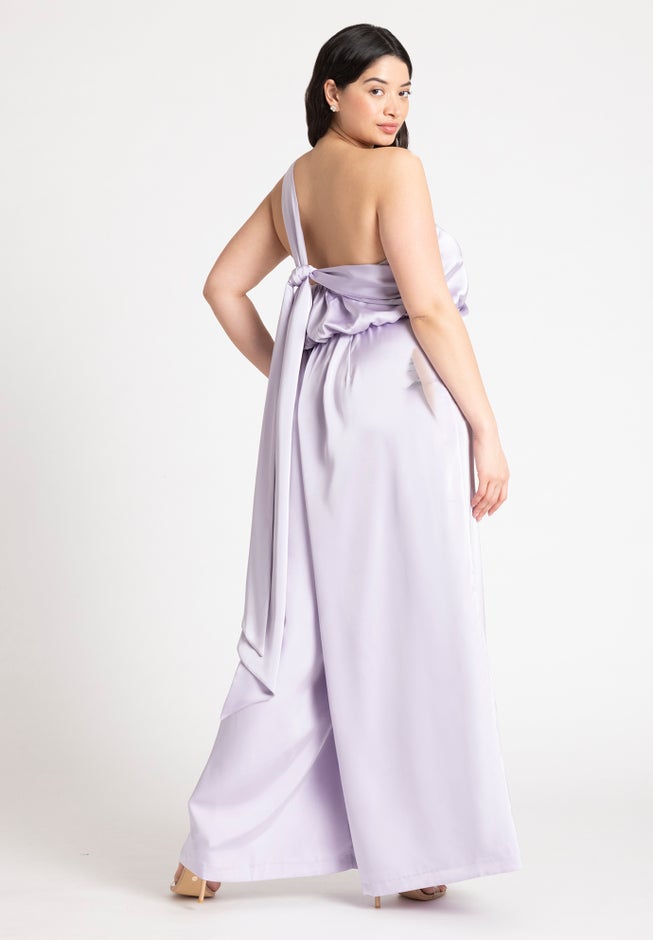 Tie Detail Satin Jumpsuit image number 2