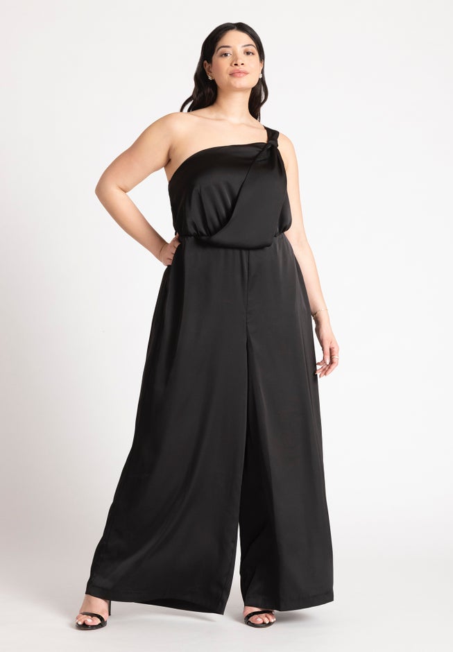 Tie Detail Satin Jumpsuit image number null