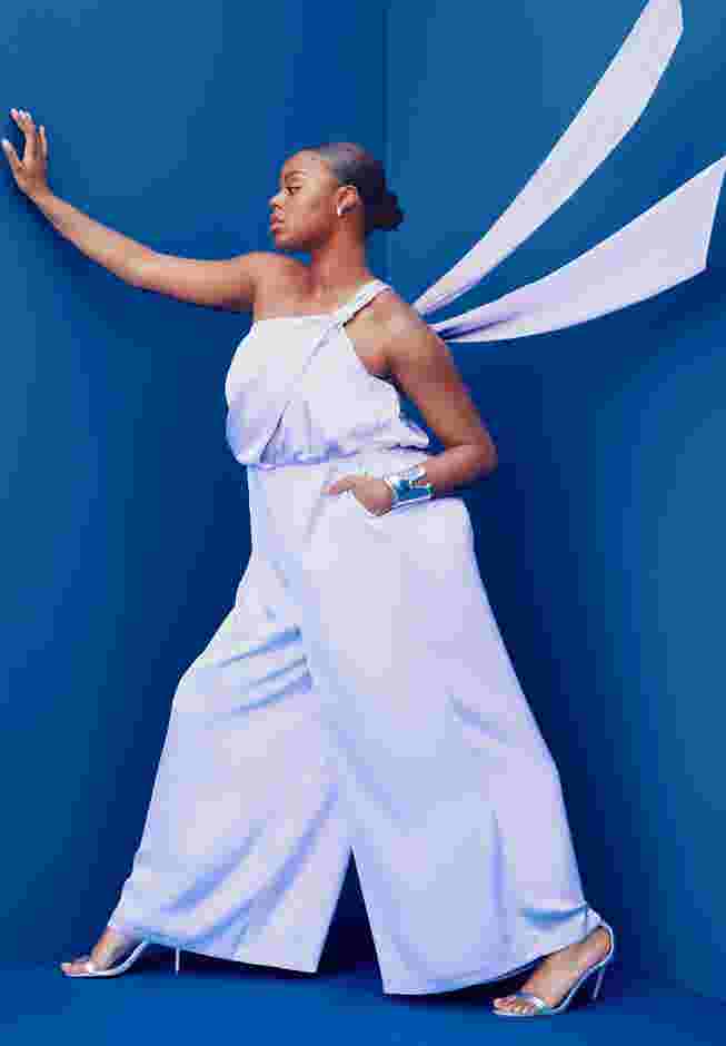 Tie Detail Satin Jumpsuit image number 0