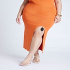 Knit Skirt With Slit And Hardware image number null