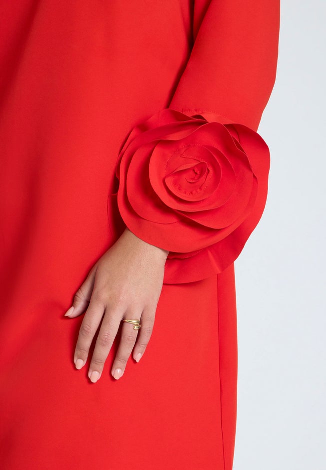 Rosette Sleeve Mini Dress image number 3