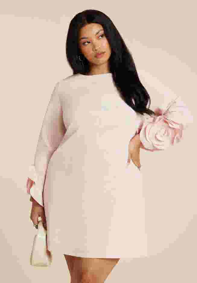 Rosette Sleeve Mini Dress image number 2