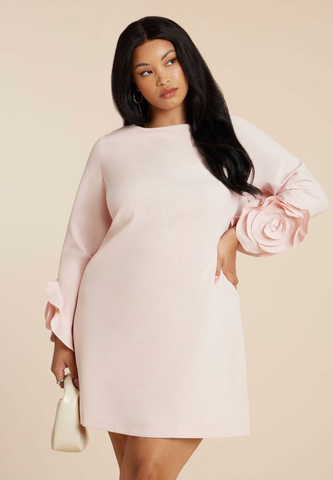 Rosette Sleeve Mini Dress image number 2