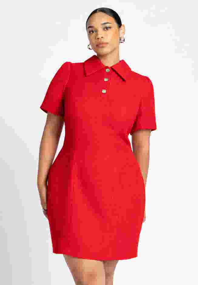 Tweed Mini Shirt Dress image number 2