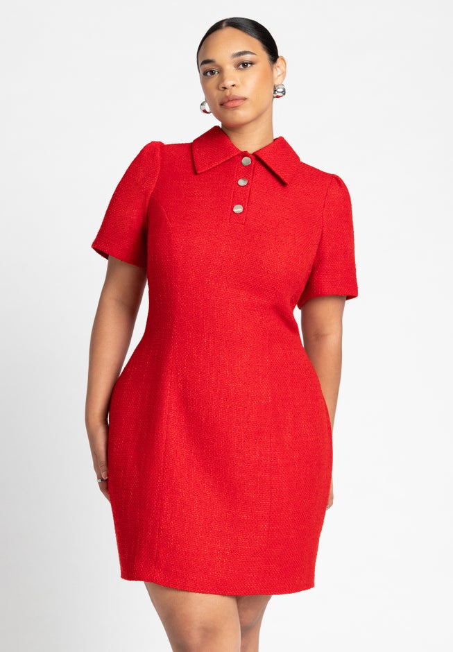 Tweed Mini Shirt Dress image number 2