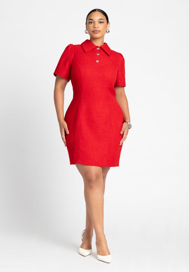 Tweed Mini Shirt Dress image number 0