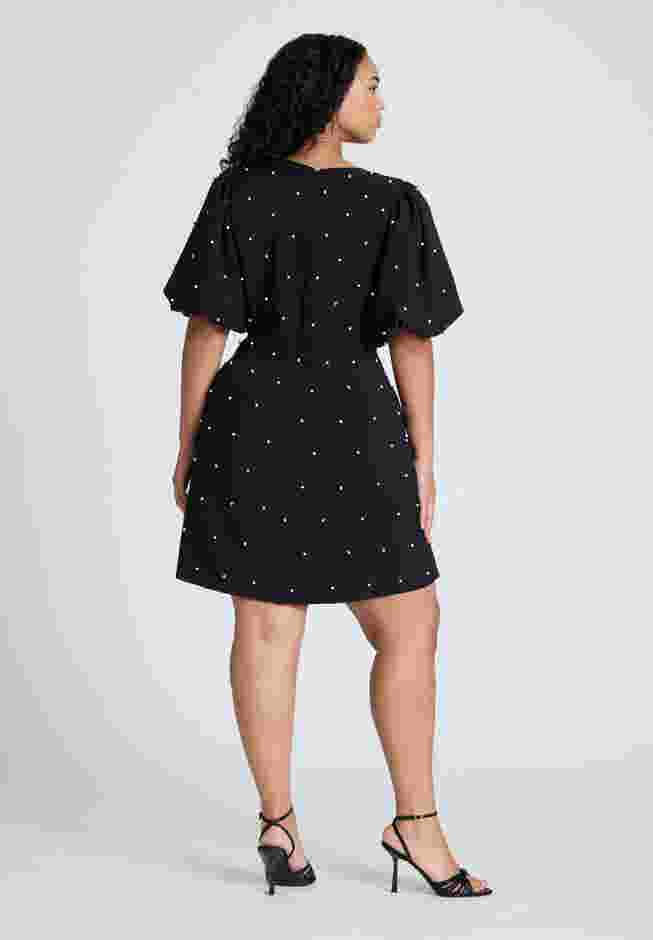 Pearl Mini Dress With Bows image number 1