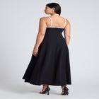 Bow Straps Maxi Flare Dress image number null