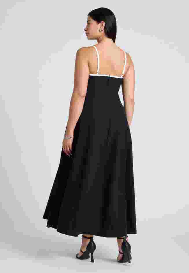 Bow Straps Maxi Flare Dress image number 2