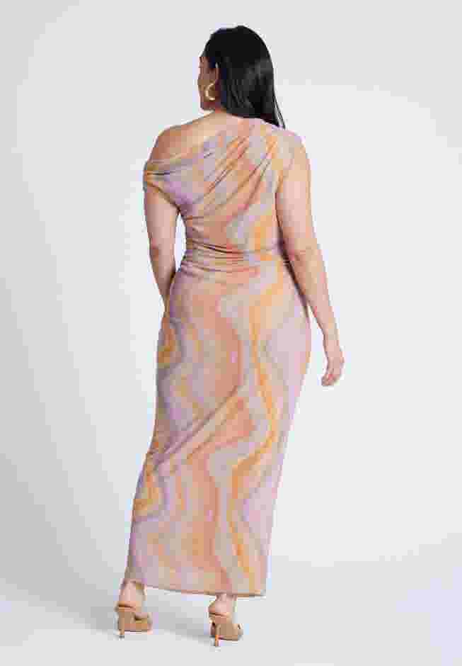Printed Mesh Dress image number 1