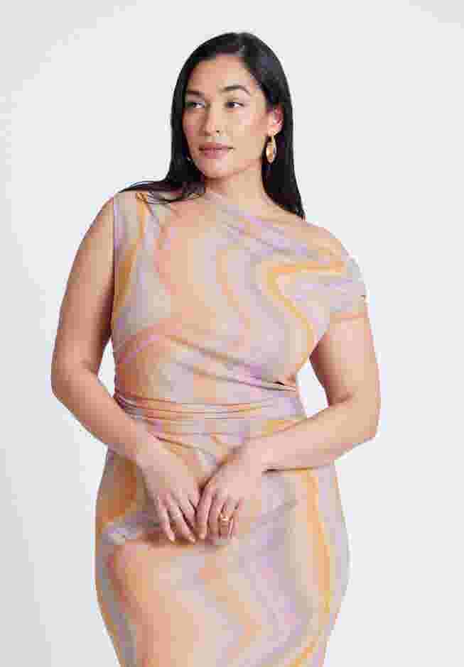 Printed Mesh Dress image number 3