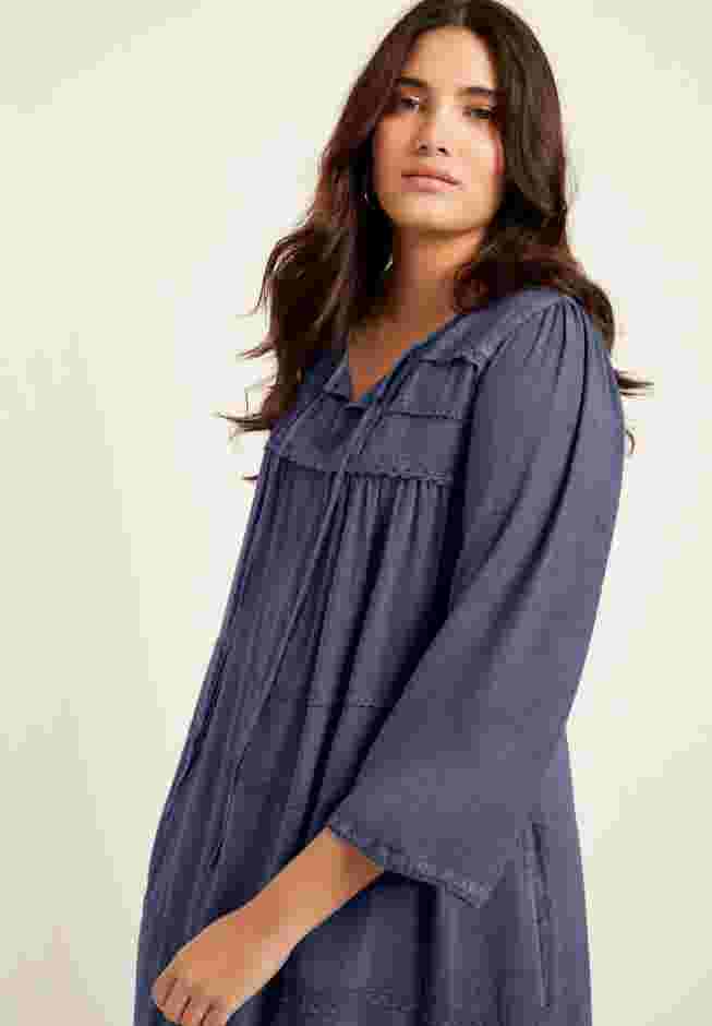 Acid Wash Peasant Dress image number 3