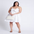 Tie Bodice Flare Mini Dress image number null