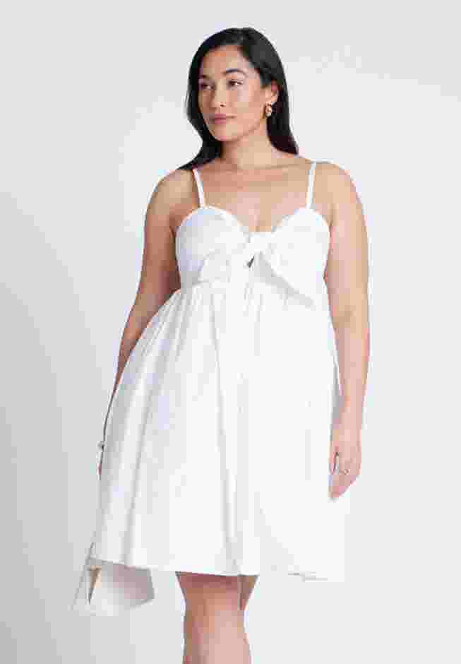 Tie Bodice Flare Mini Dress image number 3