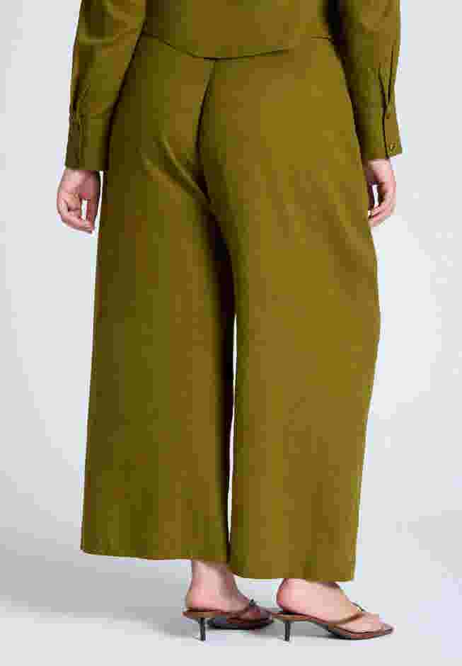 Linen Wide Leg Crop Pant image number 2