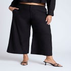 Linen Wide Leg Crop Pant image number null
