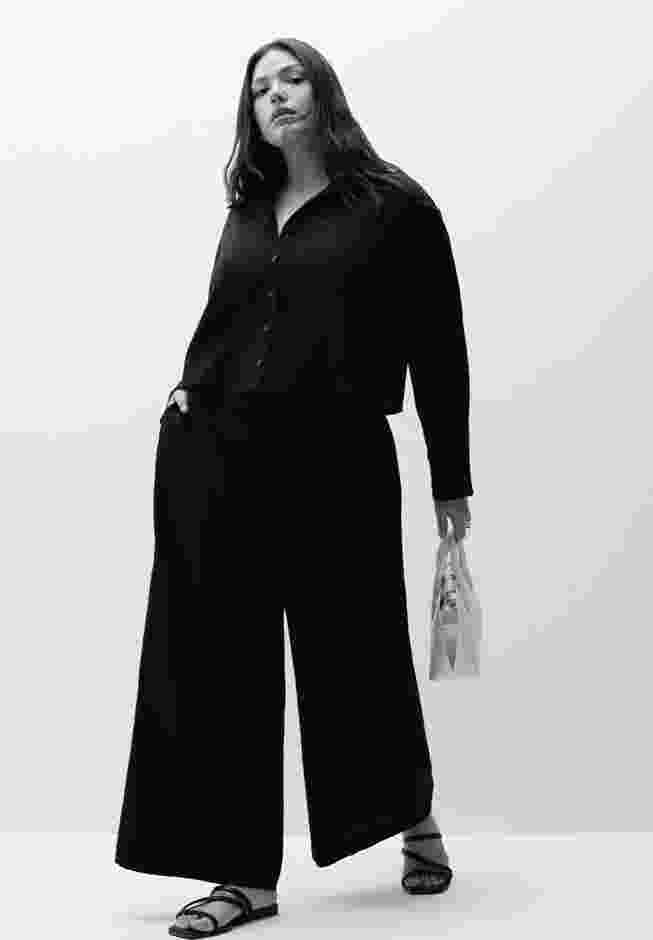 Linen Wide Leg Crop Pant image number 0