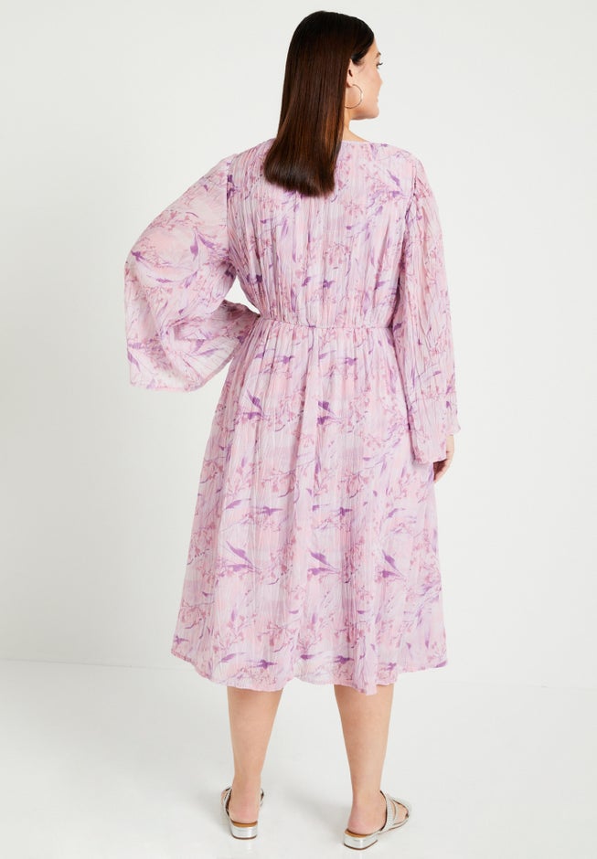 Fit-and-Flare Midi Dress image number null