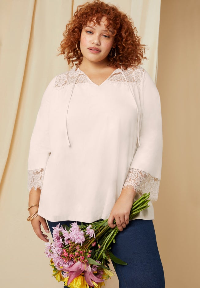 Lace-Trim Top image number 0